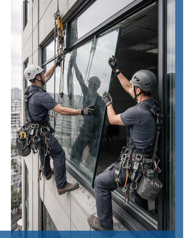 Замена стеклопакетов на высоте в Ялте от 5619 р. | ВЫСОТНИК-Ялт