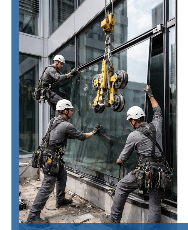 Структурное остекление фасадов в Ялте монтаж и обслуживание