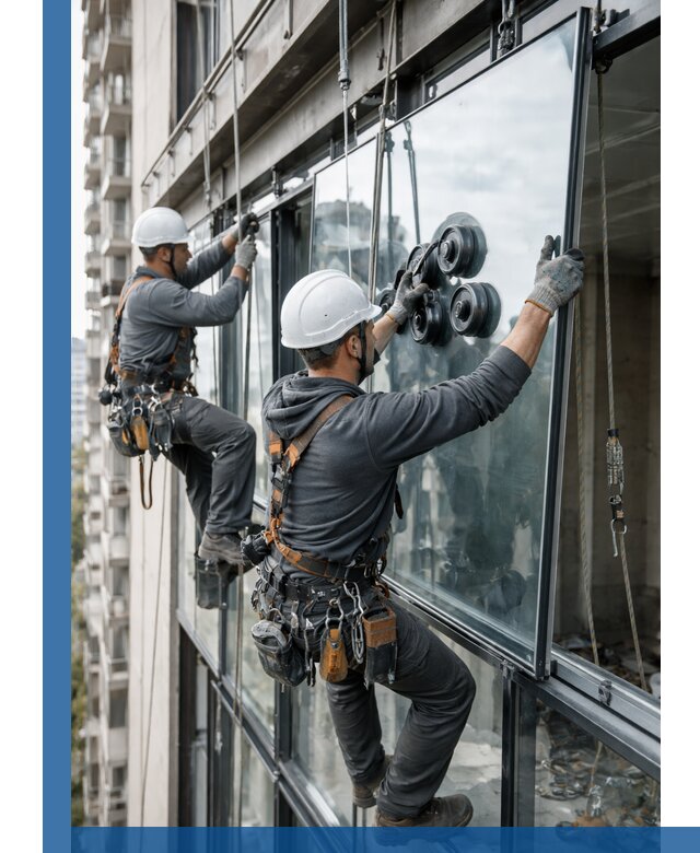 Витражное остекление фасадов и лоджий в Ялте под ключ