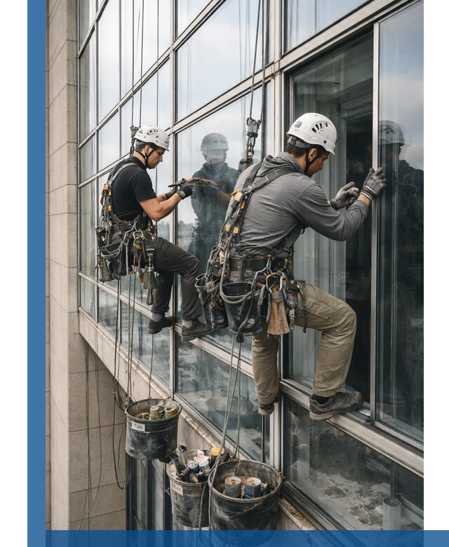 Ремонт витражных конструкций и фасадного остекления в Ялте