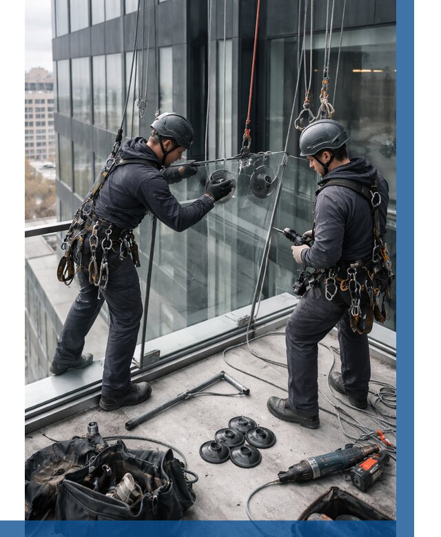 Монтаж стеклянных ограждений в Ялте от 2554 р. | ВЫСОТНИК-Ялт