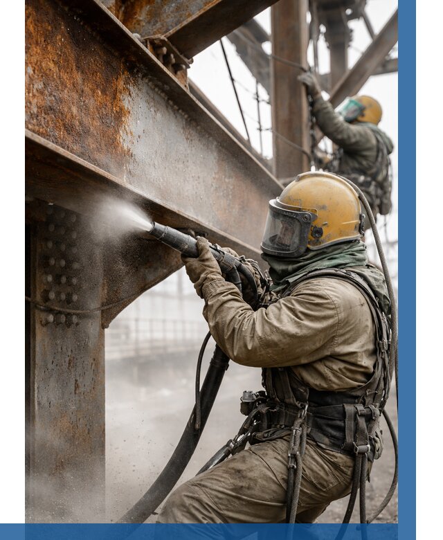 Пескоструйная очистка металлоконструкций в Ялте по 613 р.  ВЫСОТНИК-Ялт