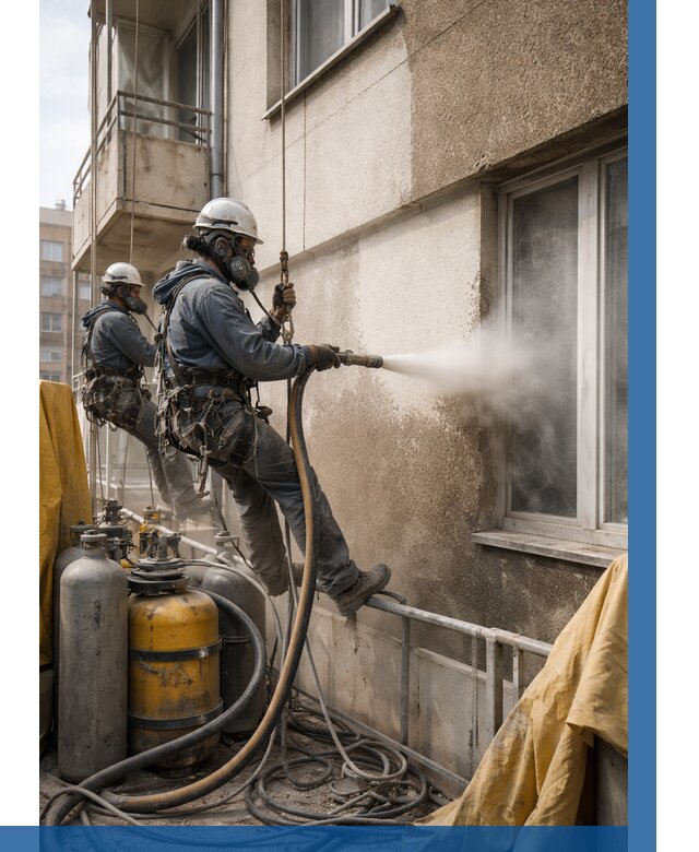 Пескоструйная очистка фасада в Ялте от 664 р. | ВЫСОТНИК-Ялт