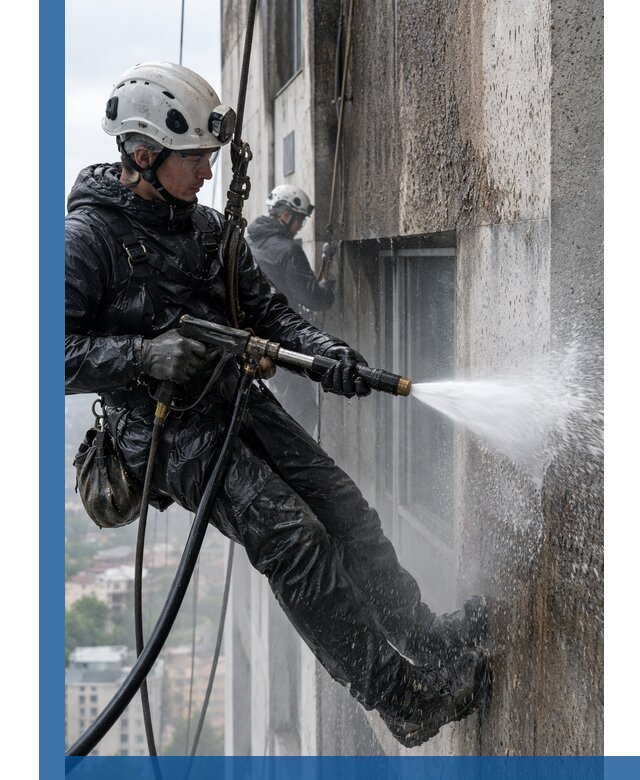 Гидроструйная очистка фасадов и конструкций в Ялте