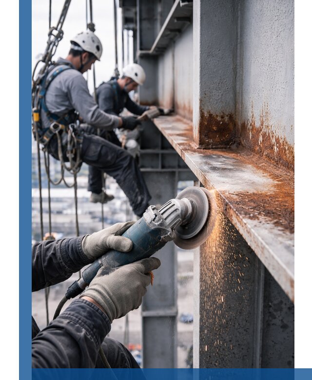 Зачистка металла от ржавчины и подготовка поверхностей в Ялте