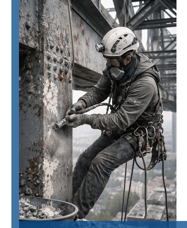 Удаление старой краски с металлических конструкций в Ялте