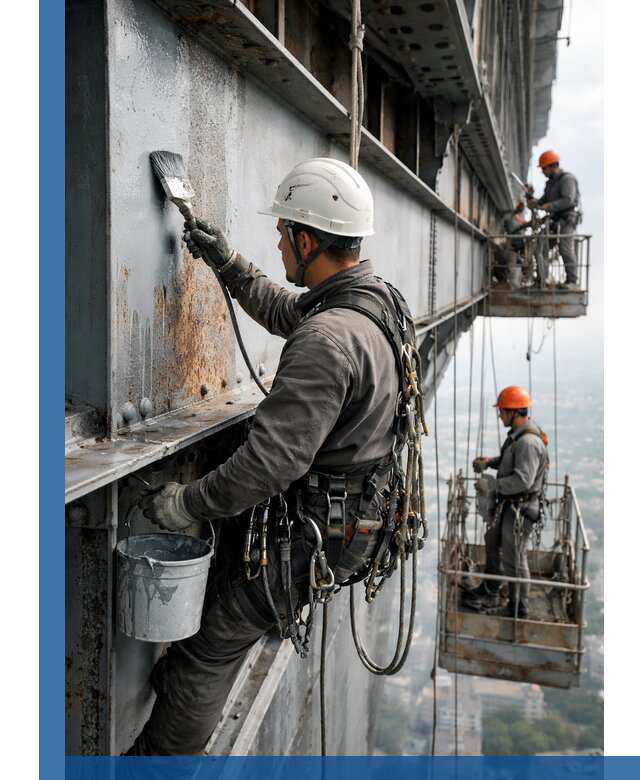 Покраска металлоконструкций на высоте в Ялте профессионально