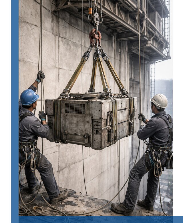 Такелажные работы на высоте, подъем и монтаж грузов в Ялте