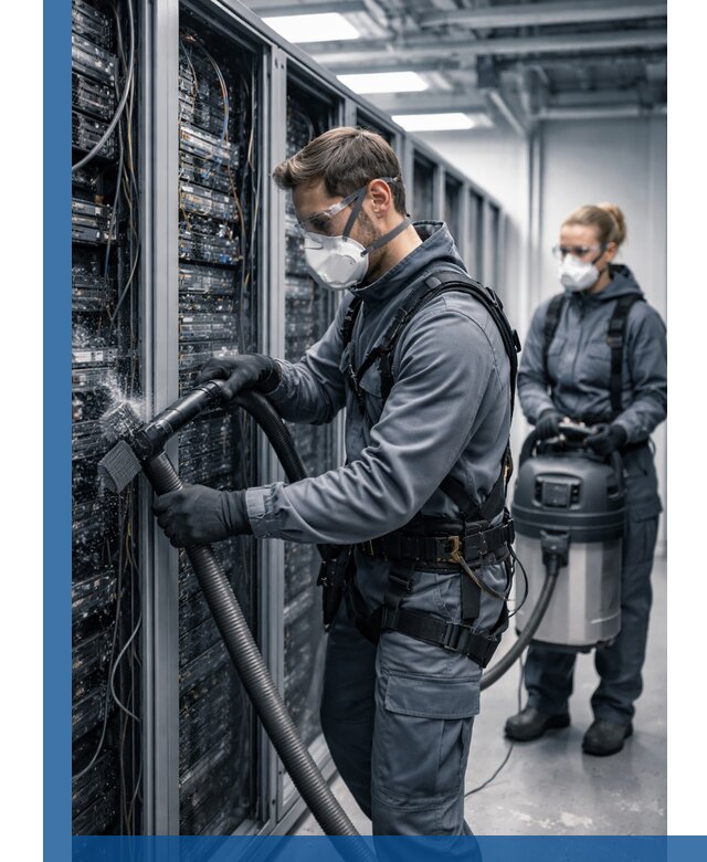 Обеспыливание серверной комнаты в Ялте, профессиональная очистка