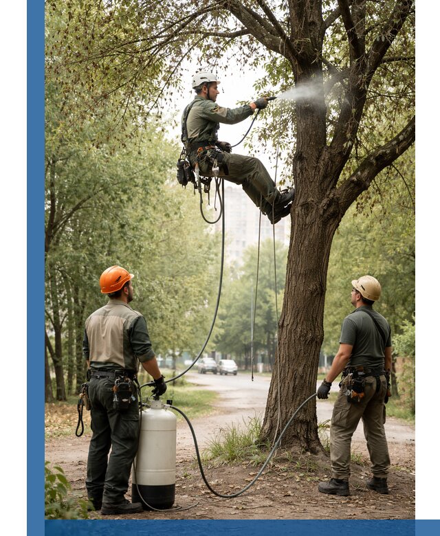 Обработка деревьев от вредителей в Ялте профессиональная защита