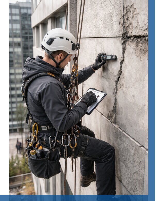 Обследование фасада альпинистами в Ялте от 123 р. | ВЫСОТНИК-Ялт