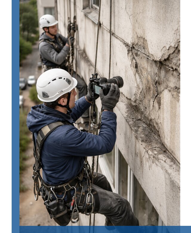 Фотофиксация дефектов фасада с высотной съемкой в Ялте