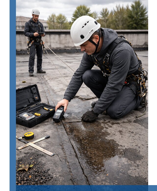 Обследование кровли на протечки и выявление дефектов в Ялте