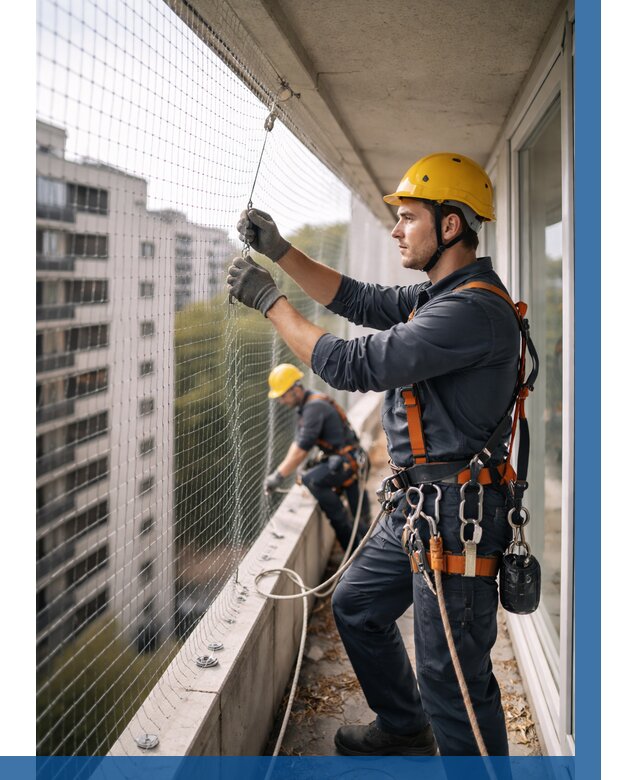 Монтаж сетки от птиц в Ялте от 4597 р. | ВЫСОТНИК-Ялт