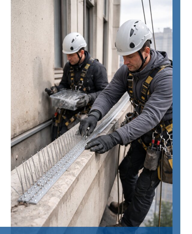 Установка шипов от птиц в Ялте от 868 р. | ВЫСОТНИК-Ялт